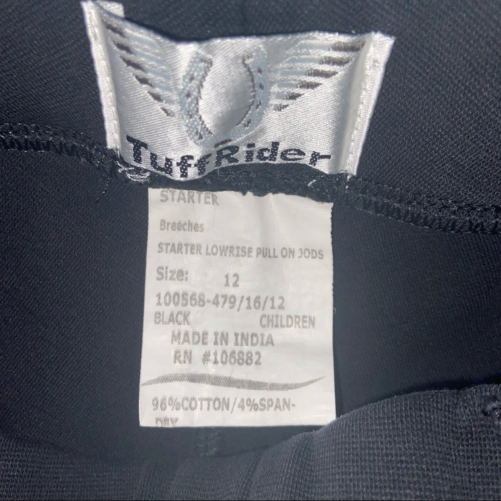 Girl’s Tuff Rider Black Riding Pants - Picture 7 of 7